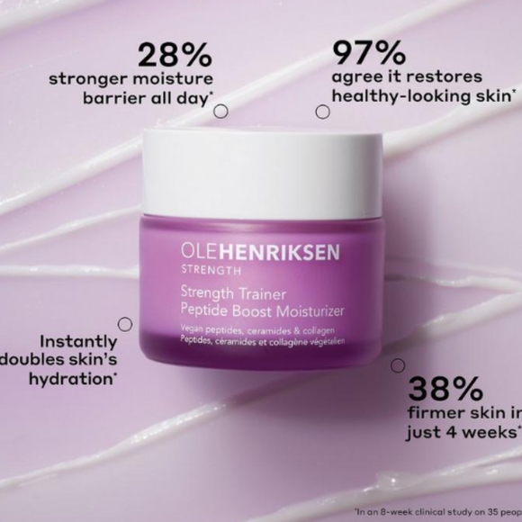 DELUXE OLEHENRIKSEN STRENGTH TRAINER PEPTIDE BOOST MOISTURIZER WITH NIACINAMIDE. - Picture 1 of 11